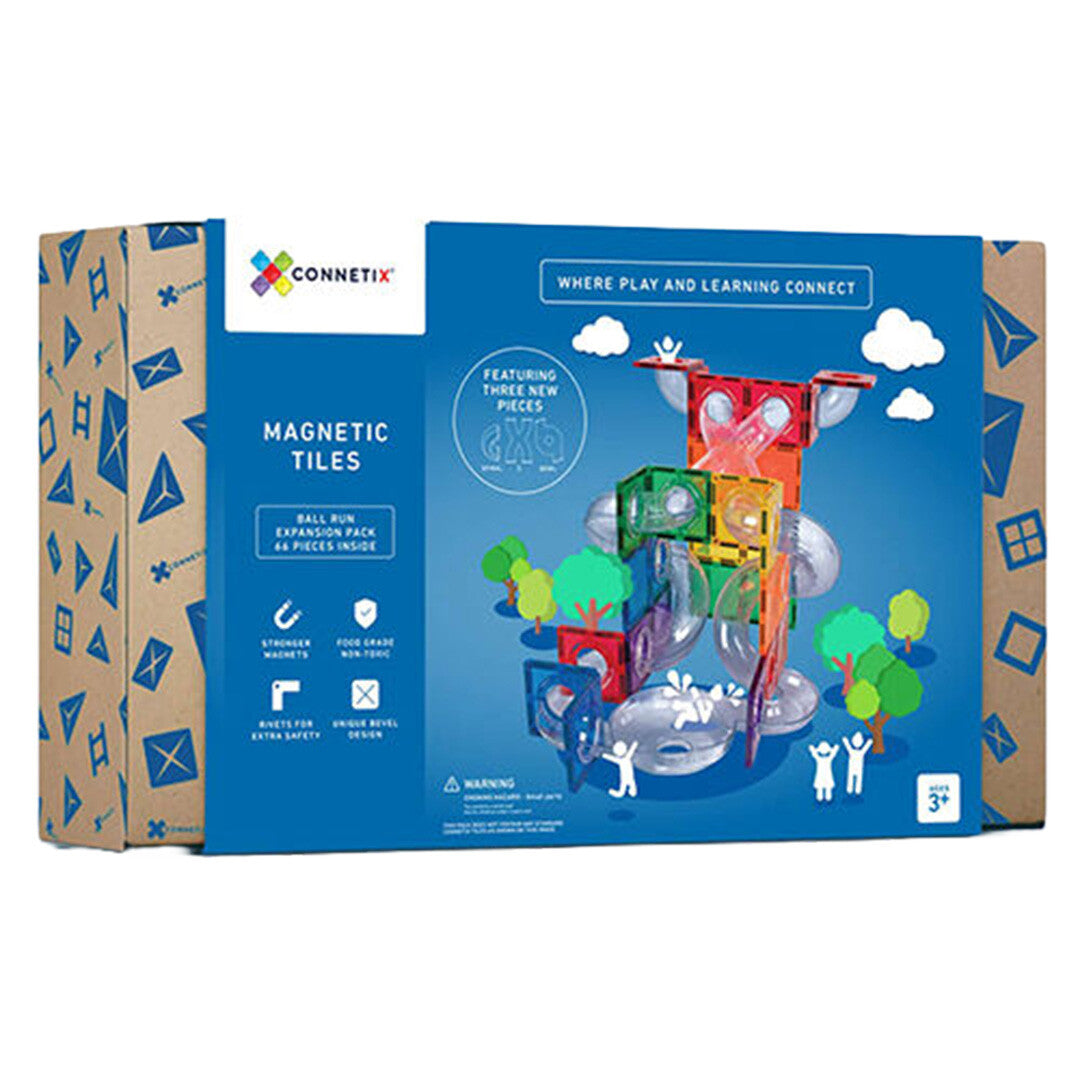 connetix magnetische tegels knikkerbaan - rainbow - 66st | CON-EU-66BR | 0