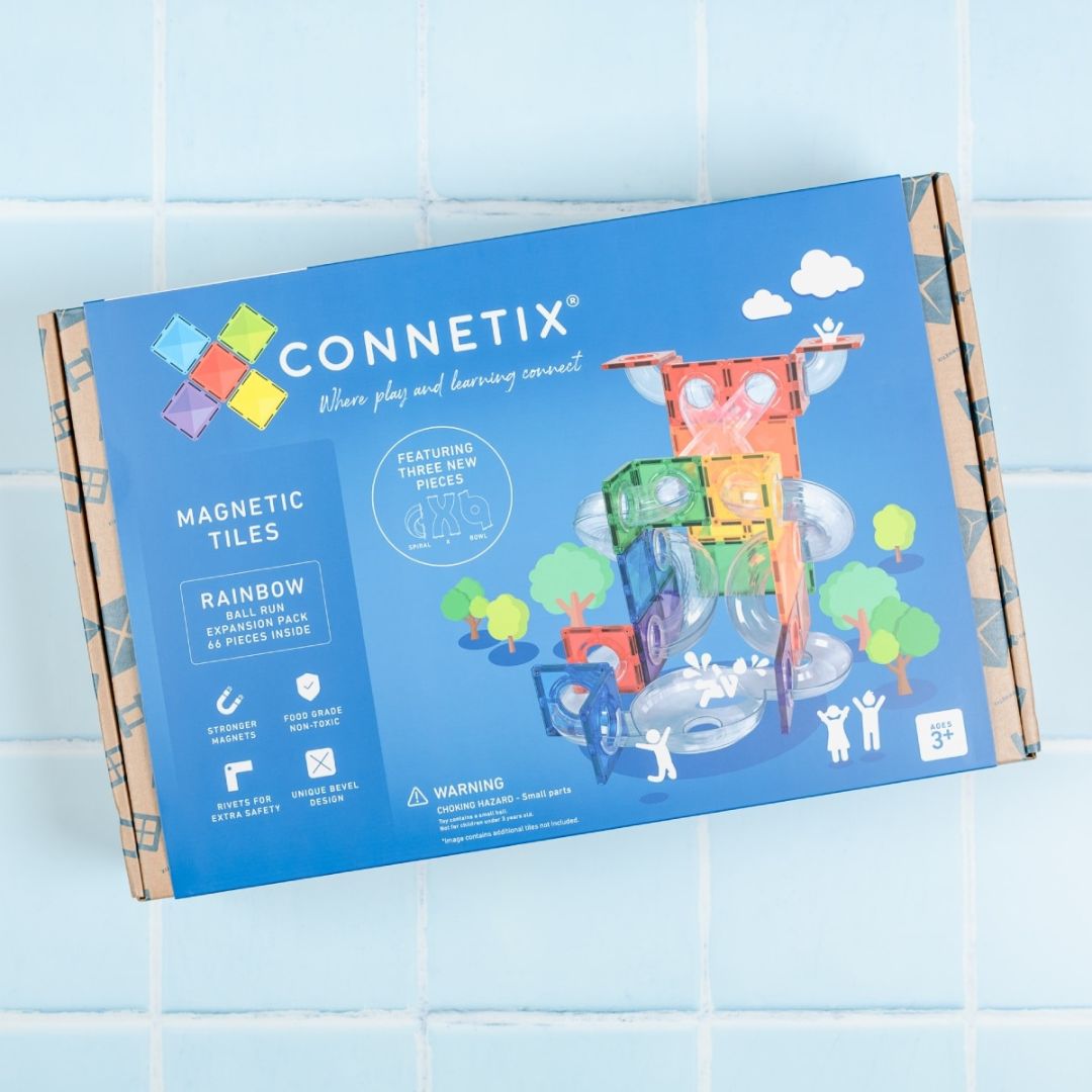 connetix magnetische tegels knikkerbaan - rainbow - 66st | CON-EU-66BR | 7