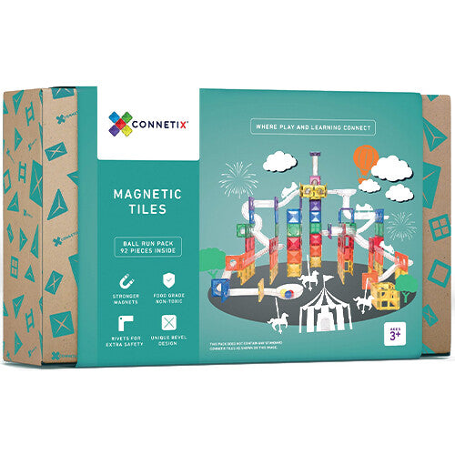 connetix magnetische tegels knikkerbaan - rainbow - 92st | CON-EU-92BR | 0