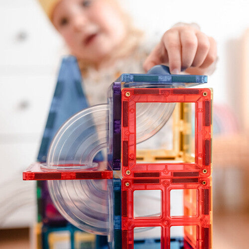 connetix magnetische tegels knikkerbaan - rainbow - 92st | CON-EU-92BR | 3