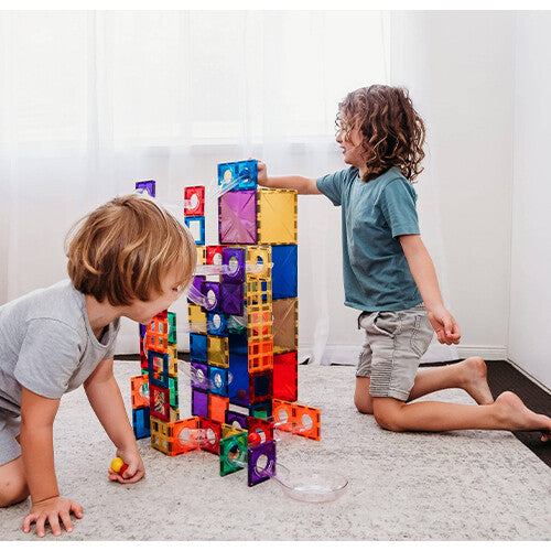 connetix magnetische tegels knikkerbaan - rainbow - 92st | CON-EU-92BR | 4