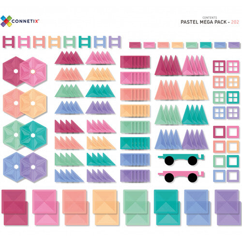 connetix magnetische tegels mega - pastel - 202st   | CON-EU-P202 | 7