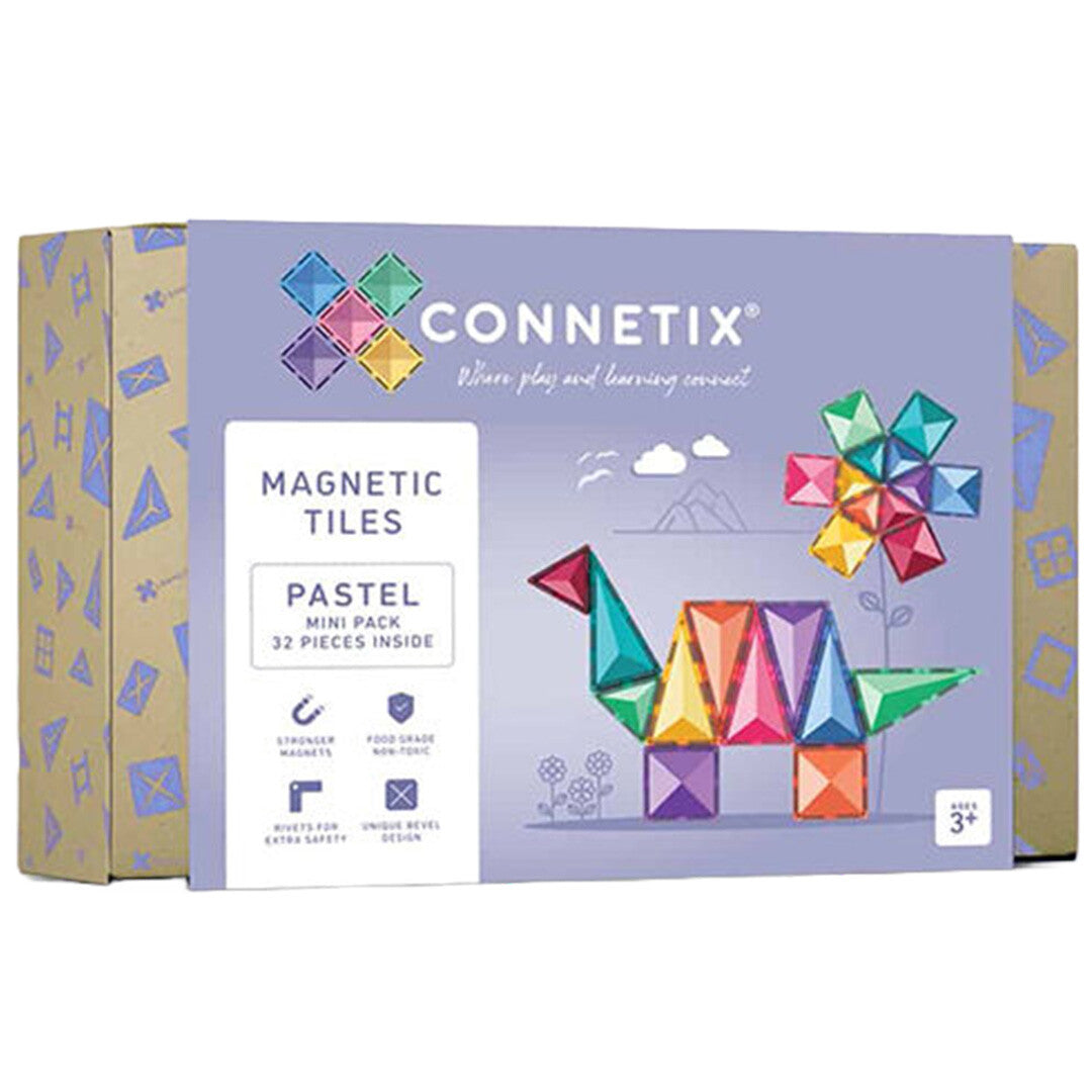 connetix magnetische tegels mini - pastel - 32st  | CON-EU-P32 | 0