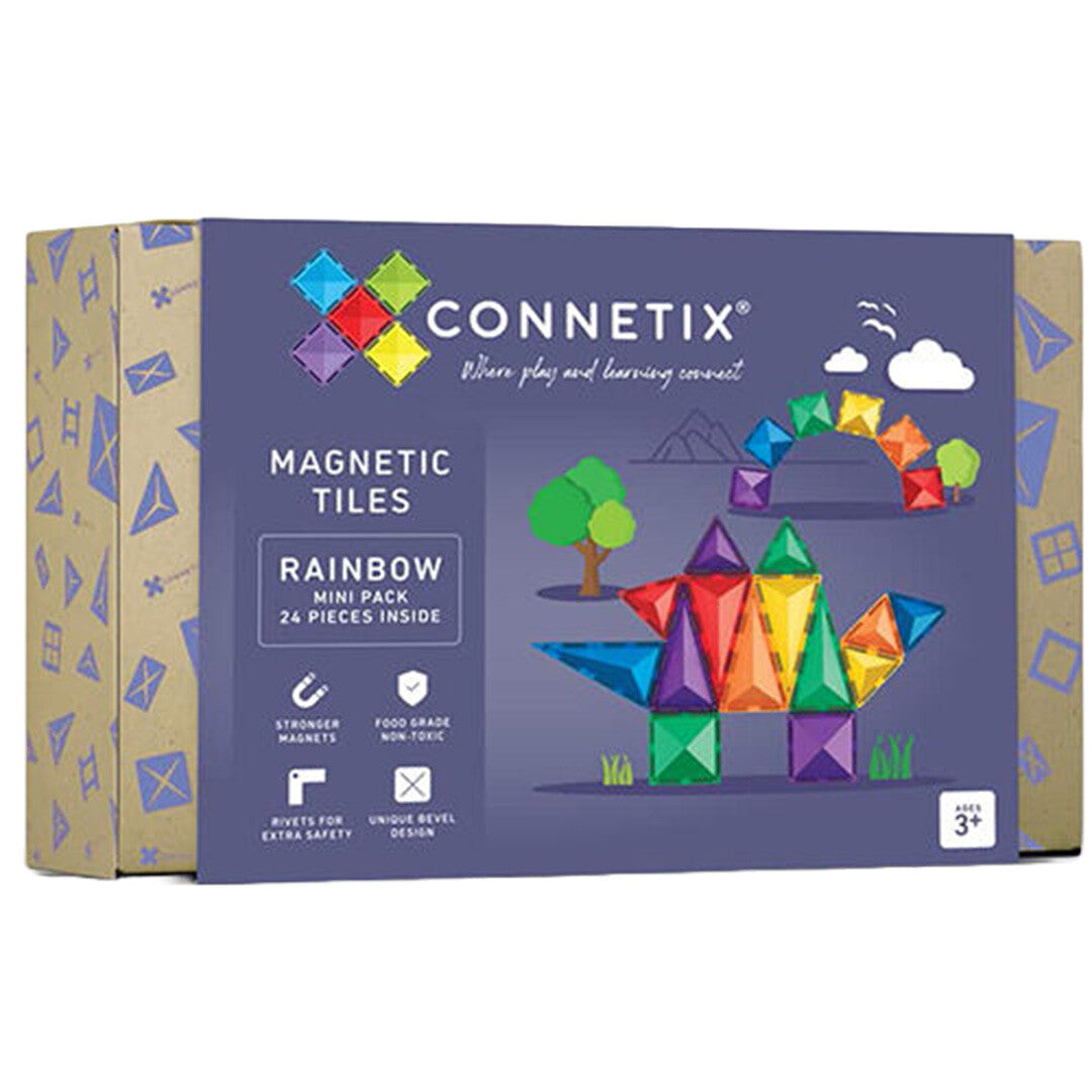 connetix magnetische tegels mini - rainbow - 24st  | CON-EU-24 | 0