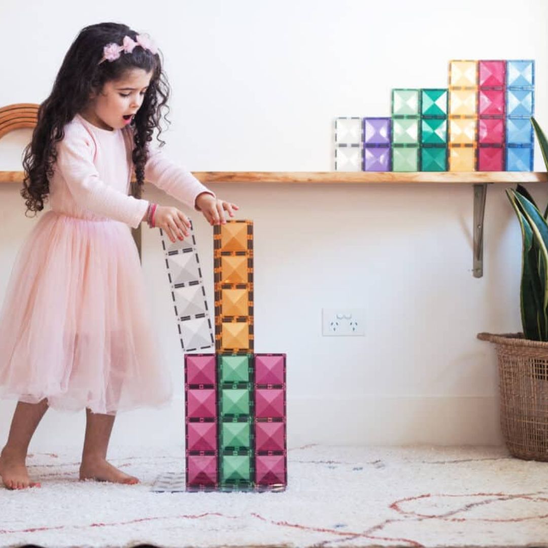 connetix magnetische tegels rectangle pack - pastel - 24st   | CON-EU-P24 | 1