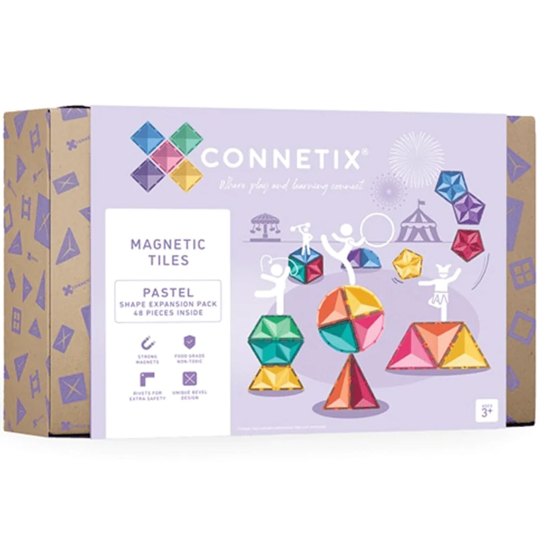 connetix magnetische tegels shape expansion pack - pastel - 48st   | CON-EU-P48SE | 0