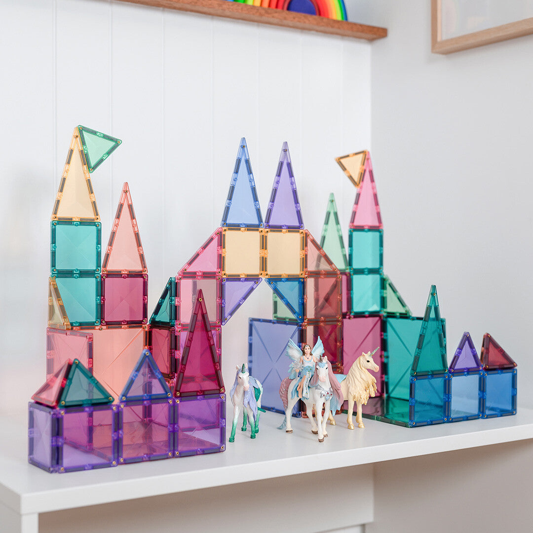 connetix magnetische tegels startersset - pastel - 64st  | CON-EU-P64 | 1