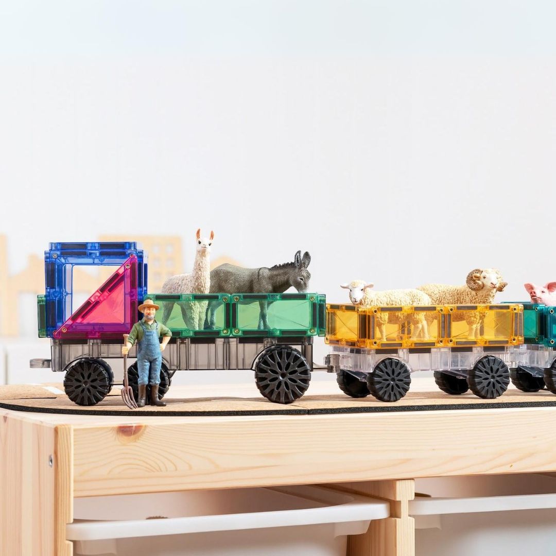 connetix magnetische tegels transport - pastel - 50st | CT-P-00050-TR | 6