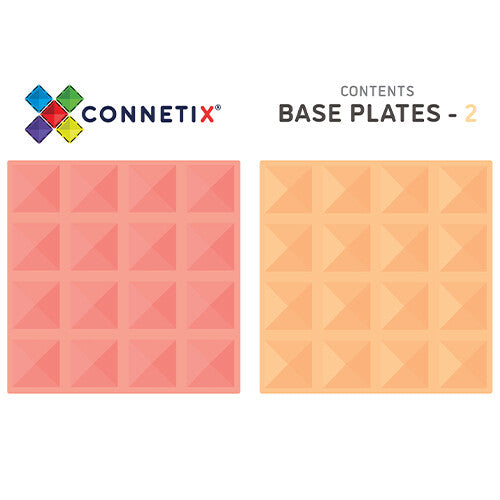 connetix uitbreidingsset bodemplaten - lemon-peach - 2st  | CON-EU-P2BP-LP | 4