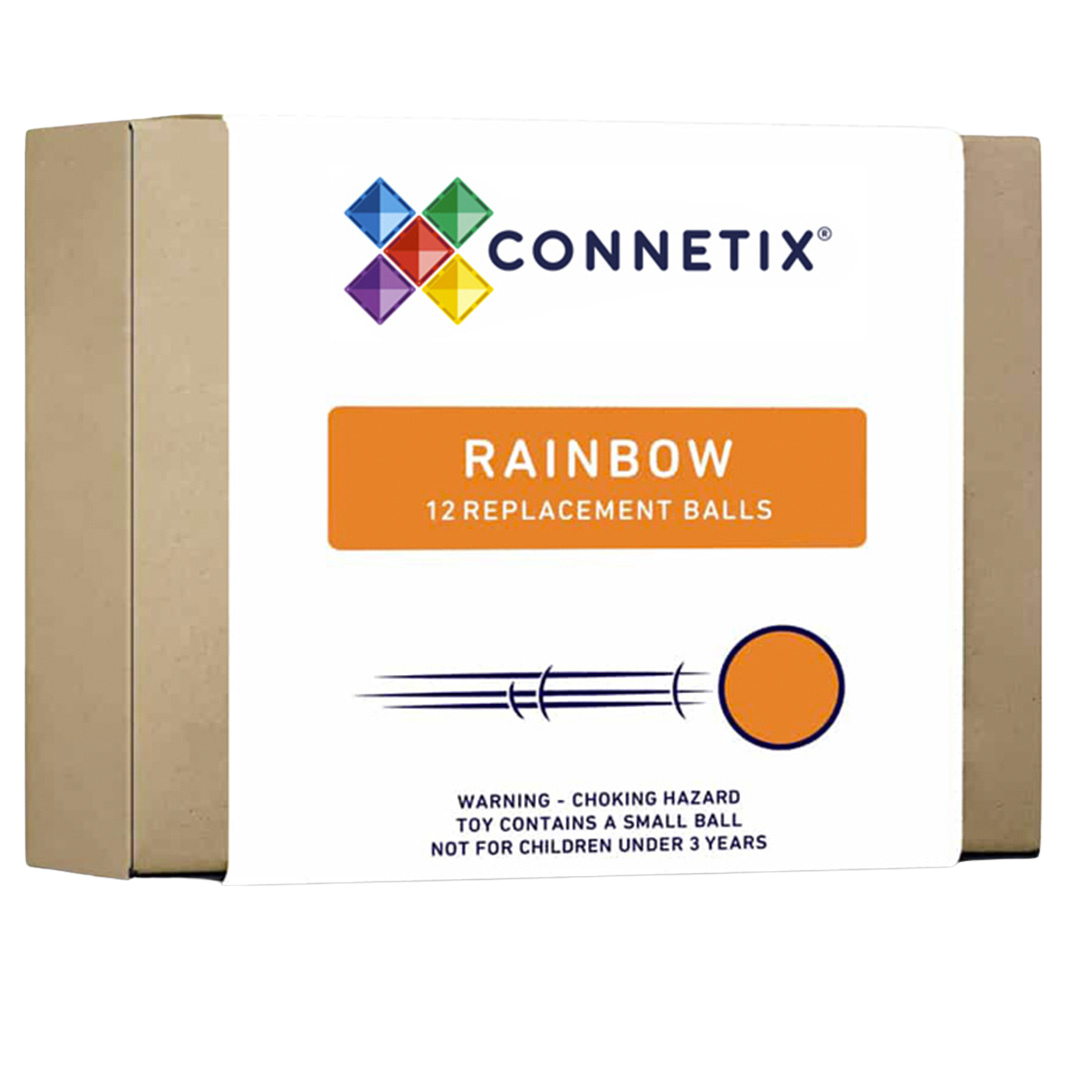 connetix knikkerbaanballen rainbow - 12st