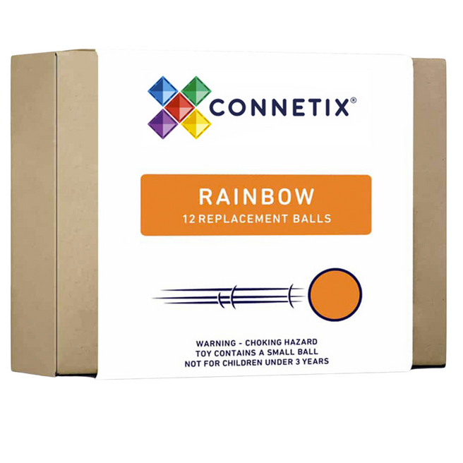 connetix knikkerbaanballen rainbow - 12st