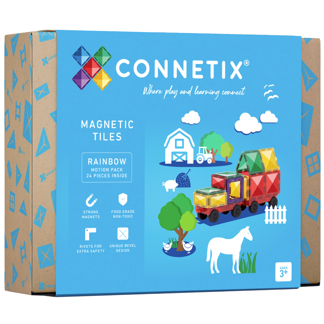 connetix magnetische tegels motion - rainbow - 24st   | CON-EU-24C | 18