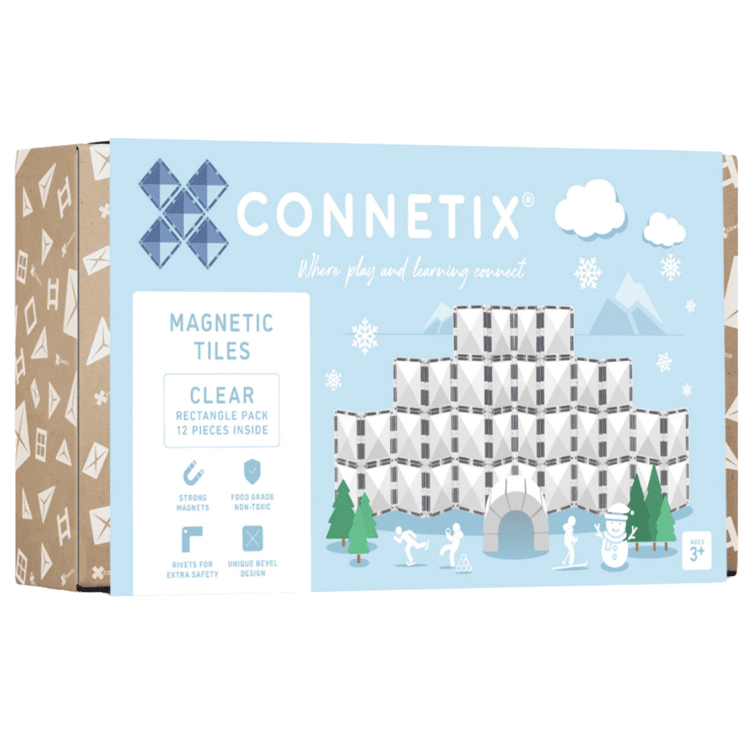 connetix magnetische tegels rectangle pack - clear - 12st  | CON-EU-C12 | 11