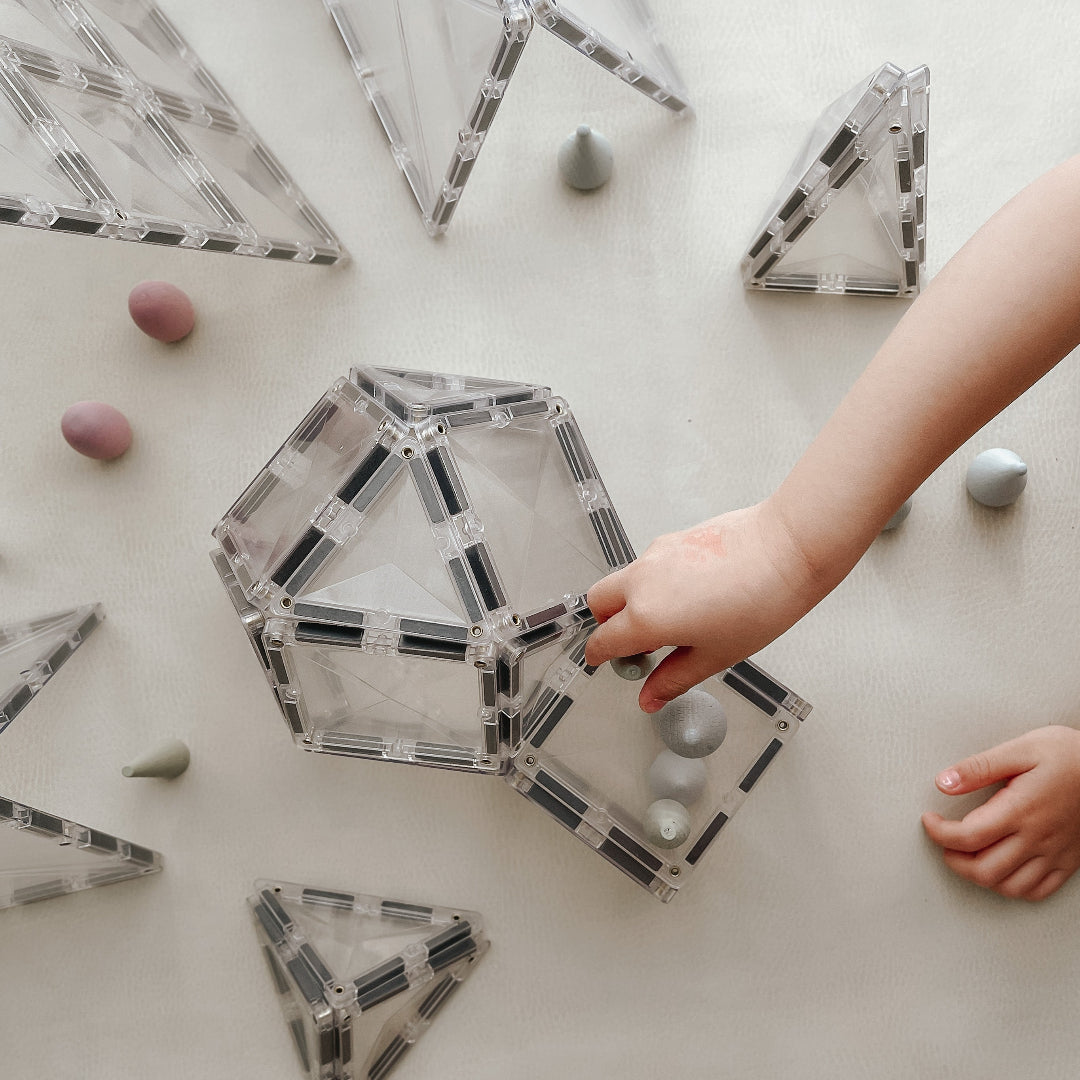 connetix magnetische tegels startersset - clear - 34st  | CON-EU-C34 | 12