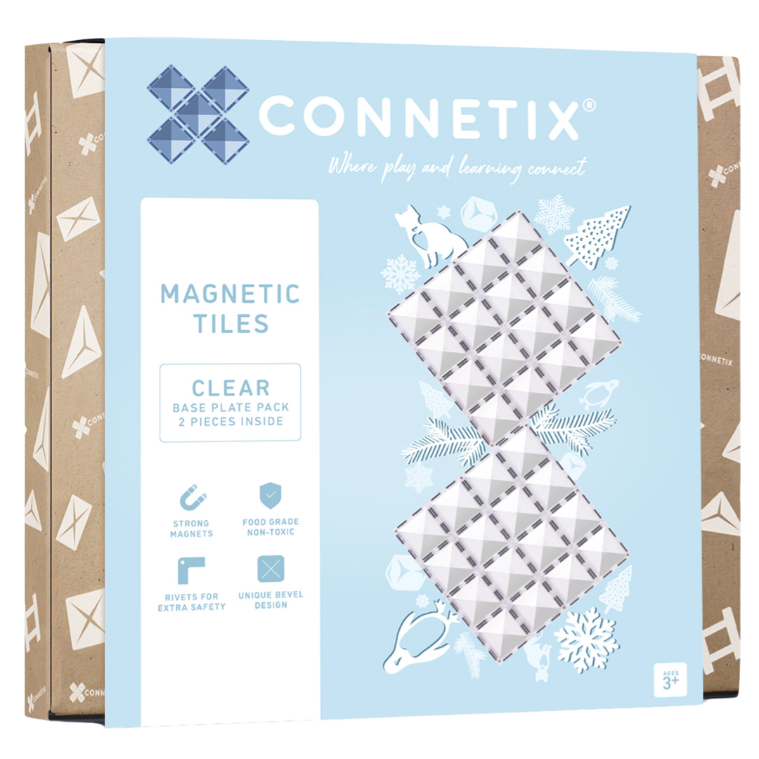 connetix uitbreidingsset bodemplaten - clear - 2st  | CON-EU-C2BP | 111