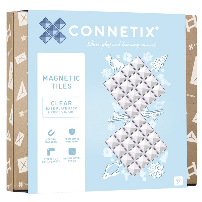 connetix uitbreidingsset bodemplaten - clear - 2st  | CON-EU-C2BP | 111