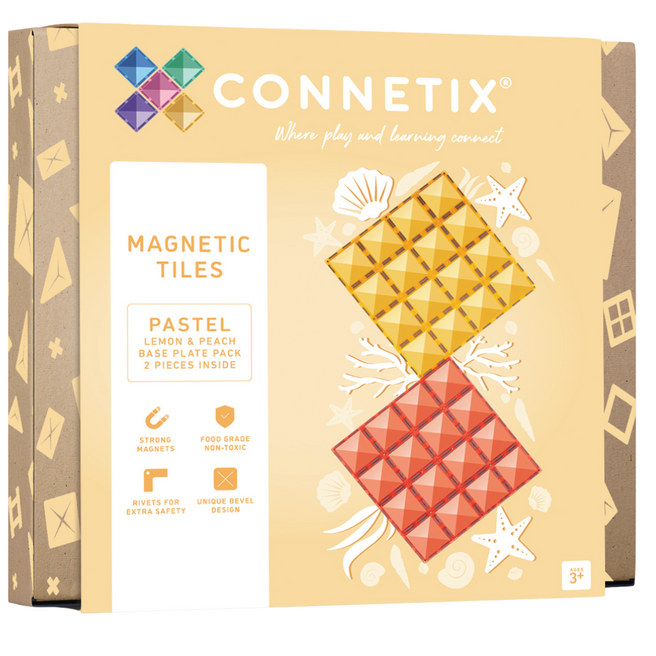 connetix uitbreidingsset bodemplaten - lemon-peach - 2st  | CON-EU-P2BP-LP | 11