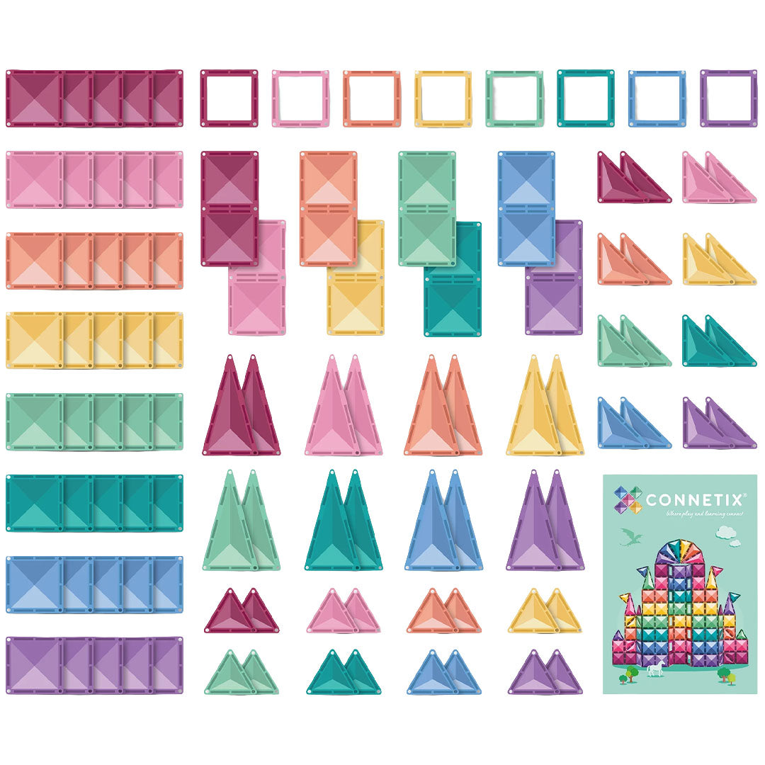connetix magnetische tegels creative - pastel - 104st | CT-P-00104-CR | 4
