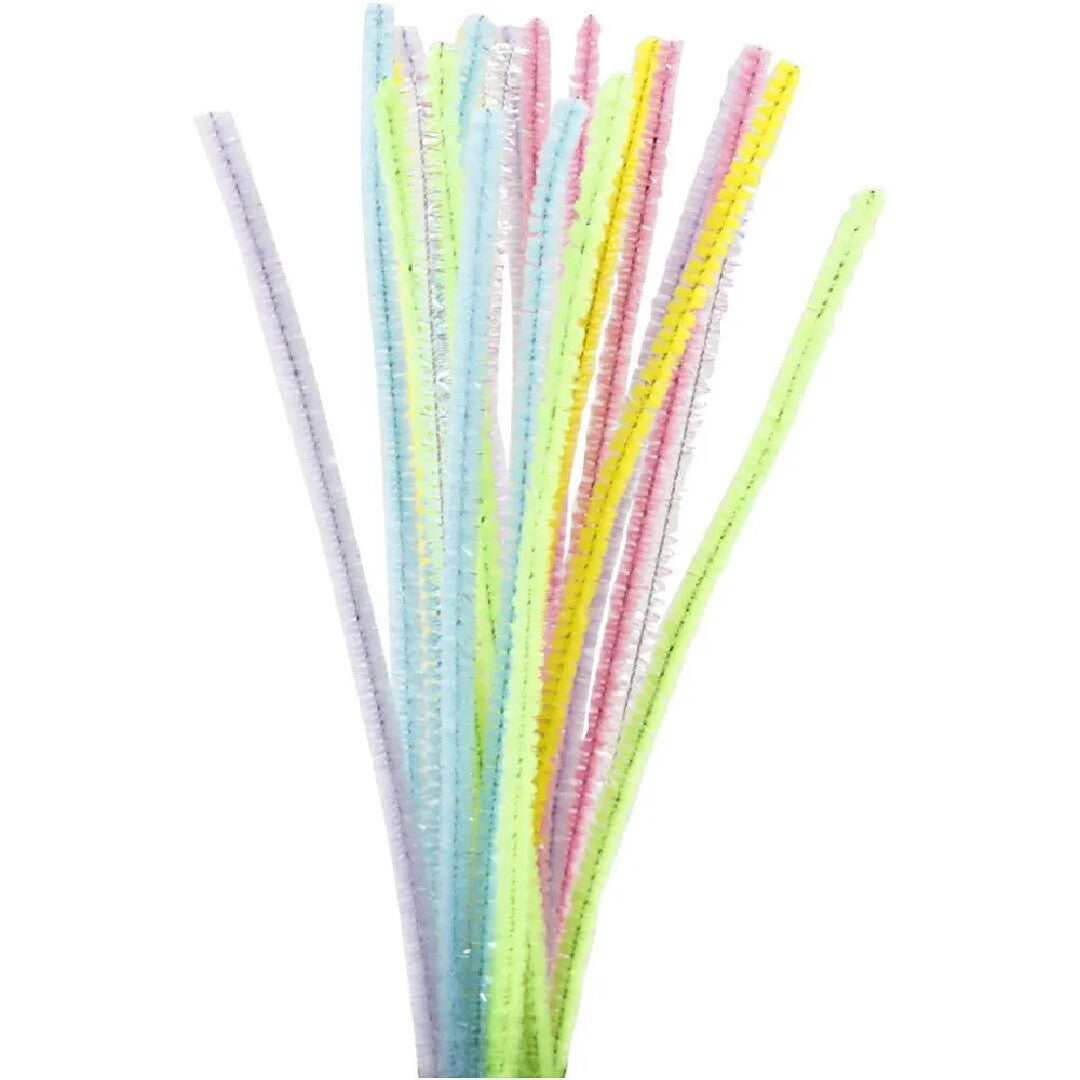 creativ company chenilledraad - pastel glitter - 24st | 51649 | 0