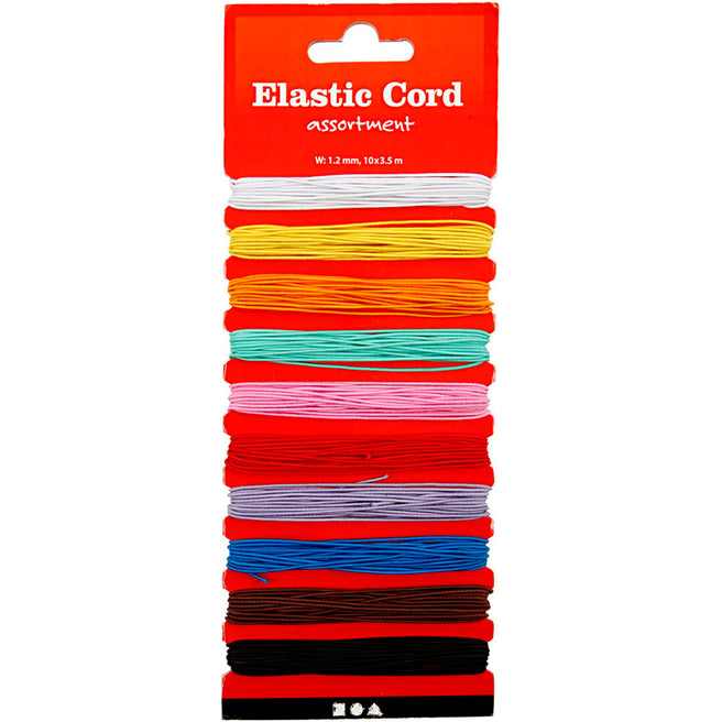 creativ company elastiek gekleurd 3,5 m - 10st | 410500 | 0