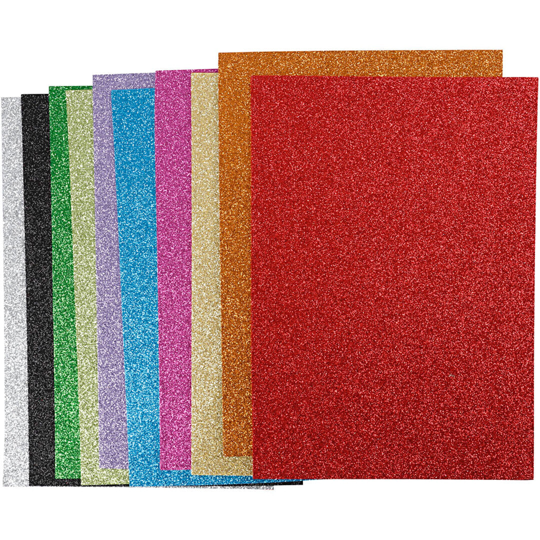 creativ company foam A4 vellen glitter - 10st | 79029 | 0