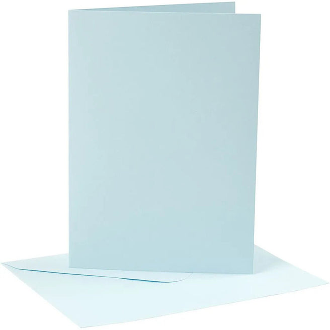 creativ company kaarten met envelop lichtblauw - 13x18 cm - 4st | 230564 | 0