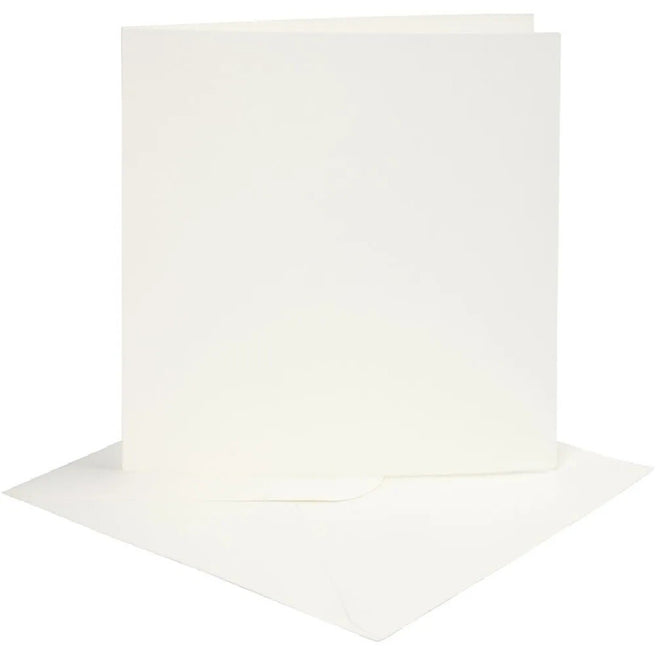 creativ company kaarten met envelop wit - 15x15 cm - 4st | 230542 | 0