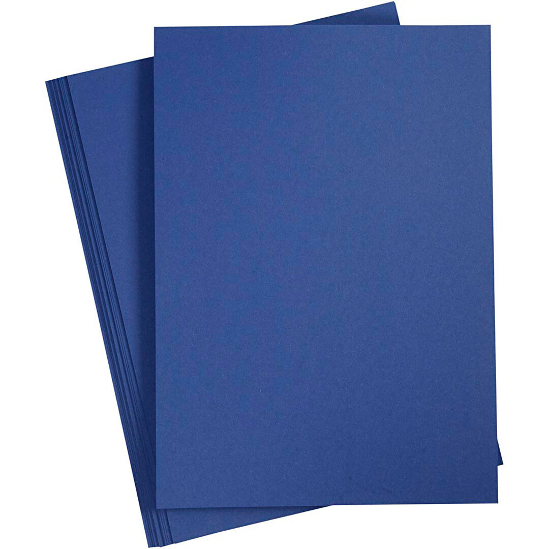 creativ company knutselkarton A4 180 gr - donkerblauw -  20 vellen  | 211066 | 0