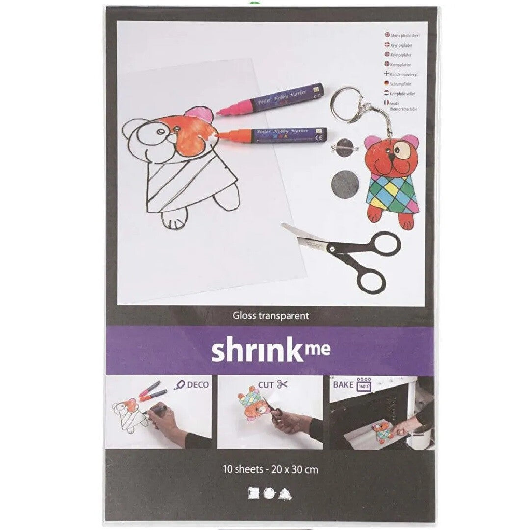 creativ company krimpfolie vellen transparant en glanzend - 10st | 79095 | 4