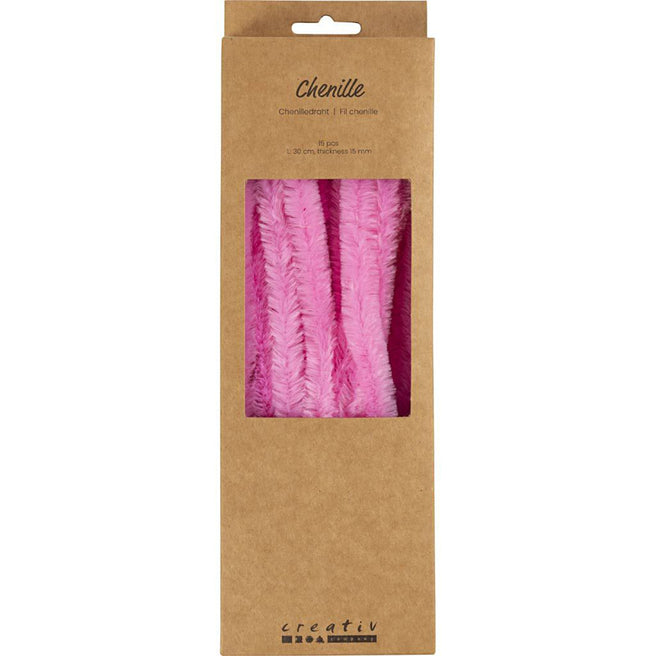 creativ company chenilledraad - roze - 15st | CREA52101 | 1