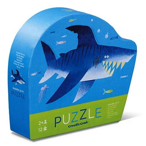crocodile creek mini puzzel haai - 12st | CC41182 | 0