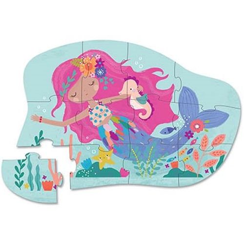 crocodile creek mini puzzel zeemeermin - 12st | CC41192 | 1