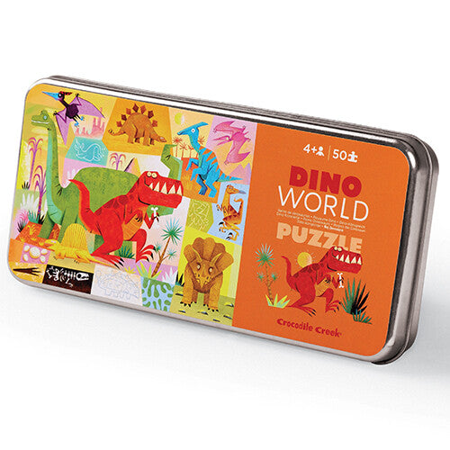 crocodile creek puzzel in blik dinosauriërs - 50st | CC43003 | 0