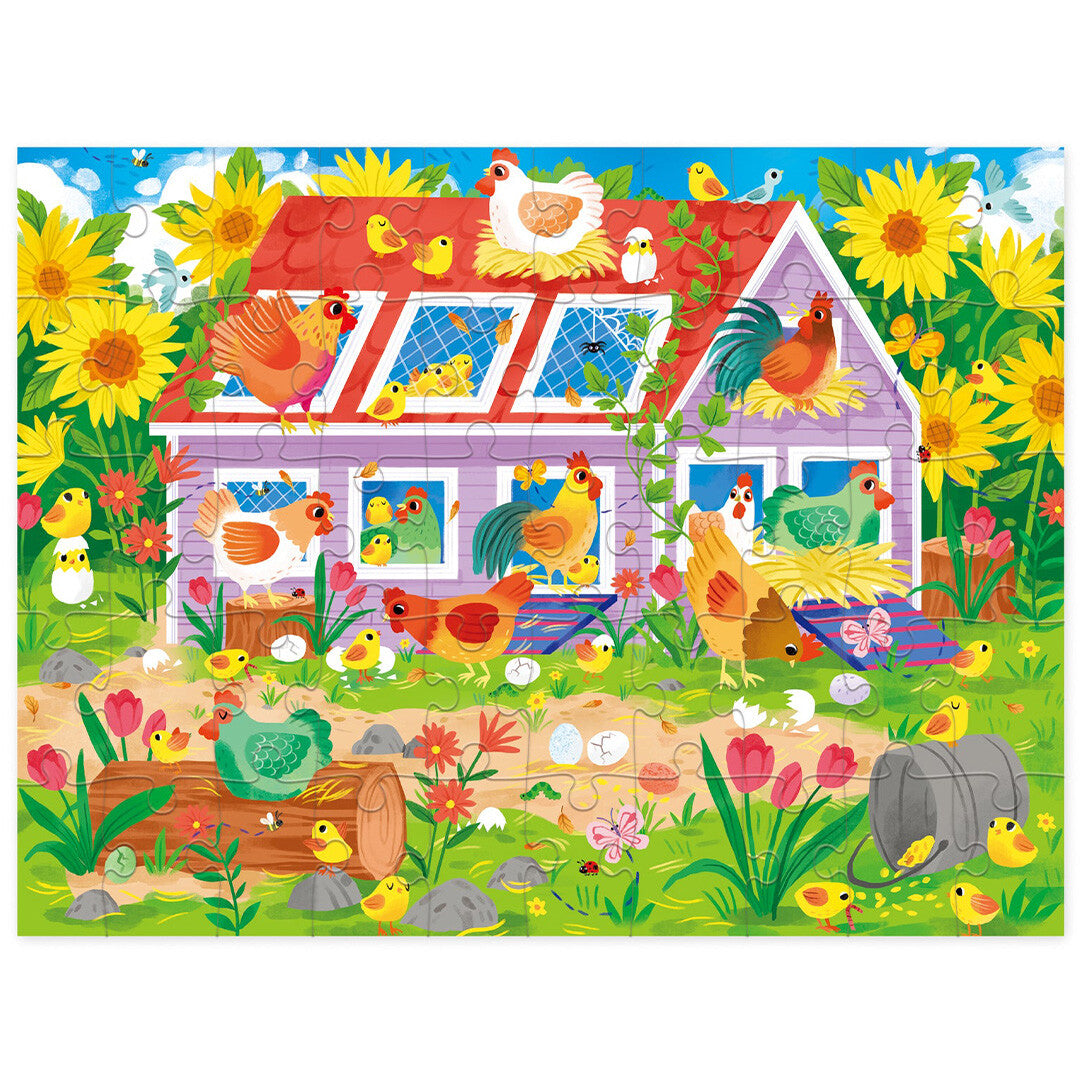 crocodile creek puzzel kippenhok - 50st | CC40954 | 1