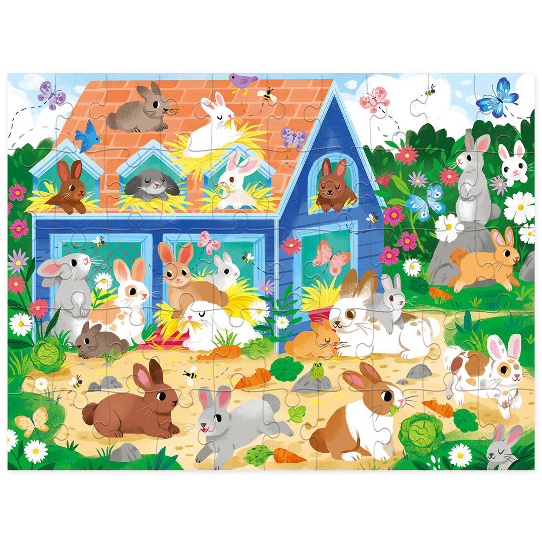 crocodile creek puzzel konijnenhok - 50st | CC40955 | 1