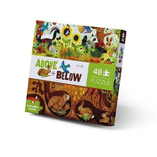 crocodile creek vloerpuzzel boven en beneden - bos - 48st | CC76002 | 0