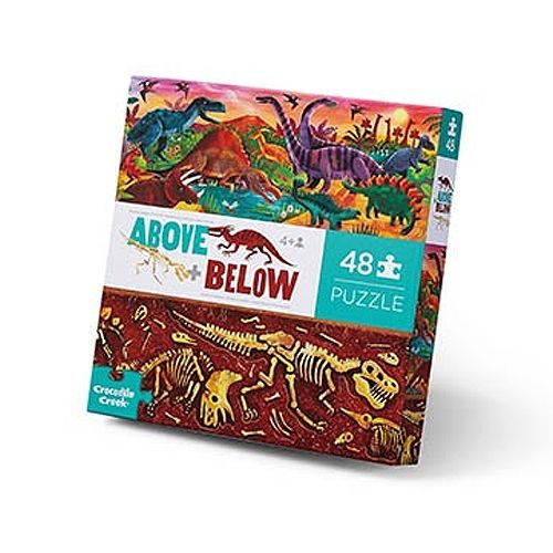 crocodile creek vloerpuzzel boven en beneden - dino's - 48st | CC76004 | 0