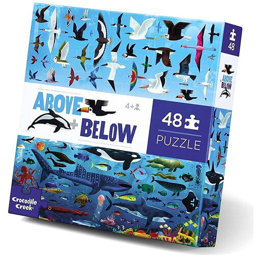 crocodile creek vloerpuzzel boven en beneden - zee en lucht - 48st | CC76005 | 0