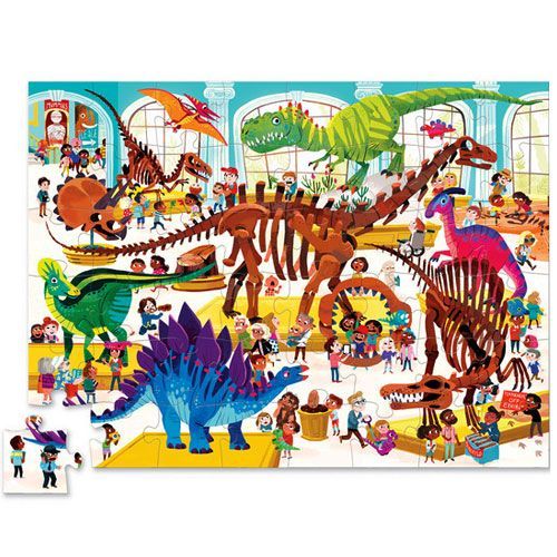 crocodile creek vloerpuzzel dag in het museum - dinosaurussen - 48st | CC40631 | 1