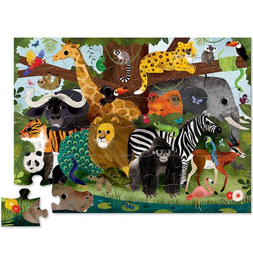 crocodile creek vloerpuzzel jungle vrienden - 36st | CC40763 | 1