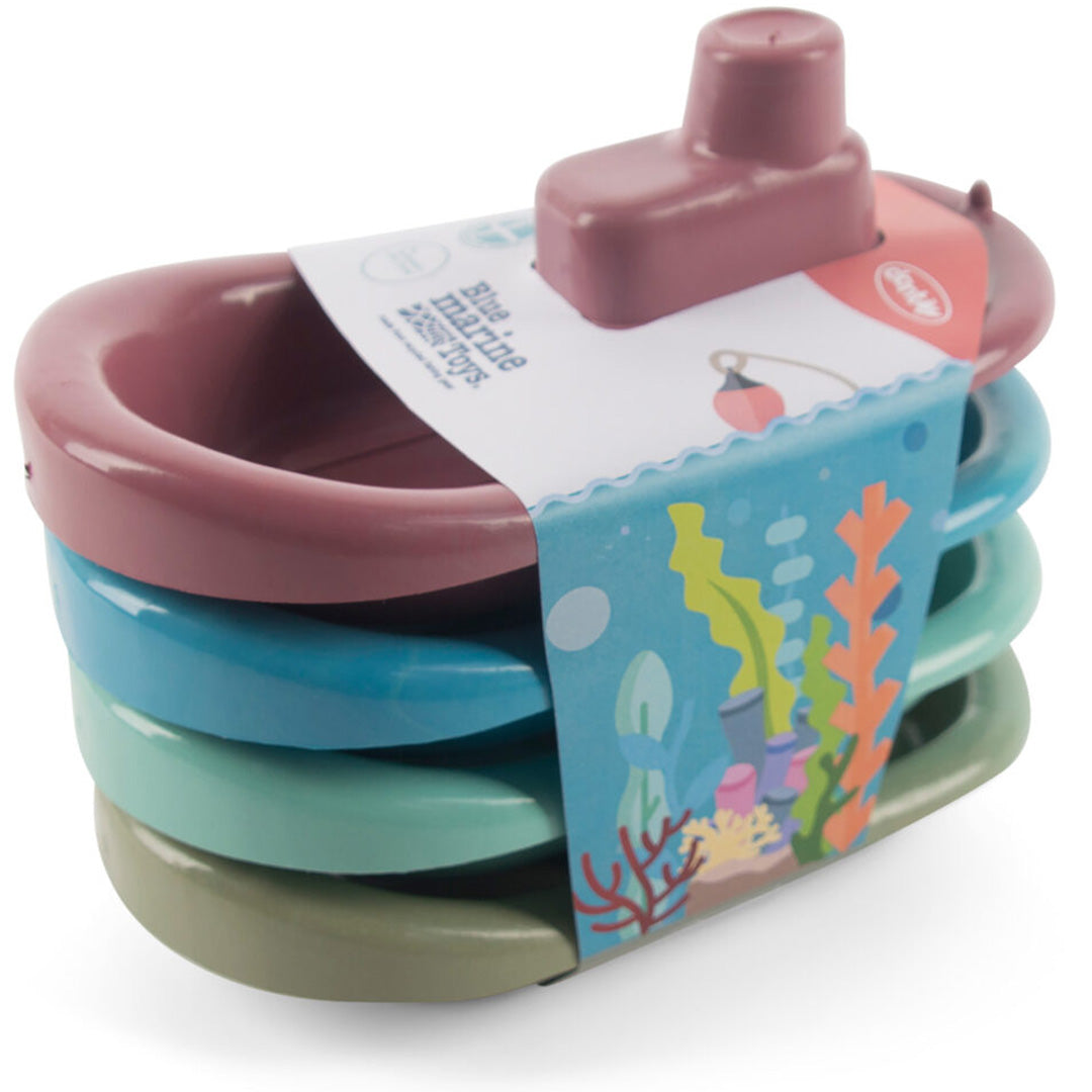 dantoy blue marine toys badspeelgoed bootjes - 4st | 4960 | 3