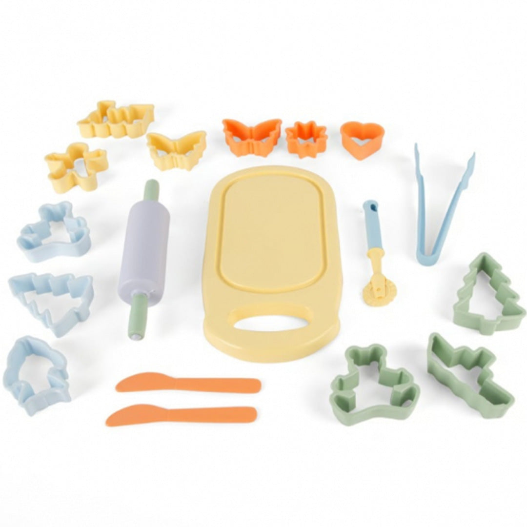 dantoy pastel klei gereedschapset - 18-delig | DY5900 | 0