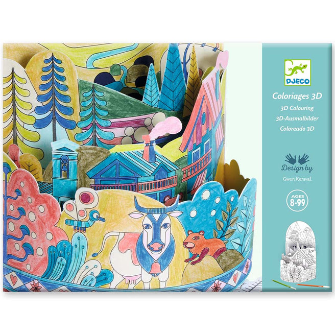 djeco 3D kleurplaat - on top of the world | DJ08743 | 0