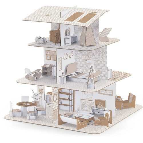 djeco 3D kleurplaat poppenhuis | DJ08005 | 4