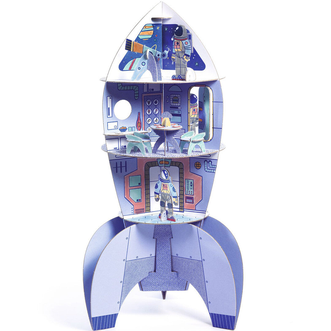 djeco 3D kleurplaat raket | DJ08009 | 5