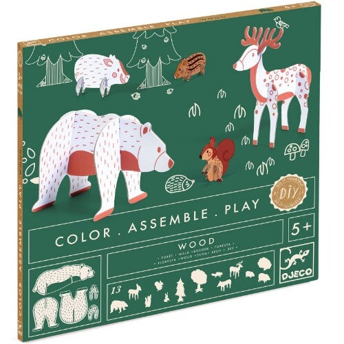 djeco 3D kleurplaat speelfiguren - bos | DJ08001 | 7
