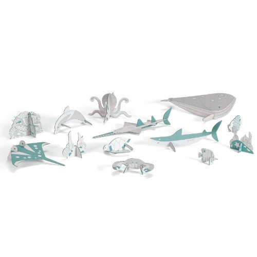 djeco 3D  kleurplaat speelfiguren - oceaan | DJ08002 | 4