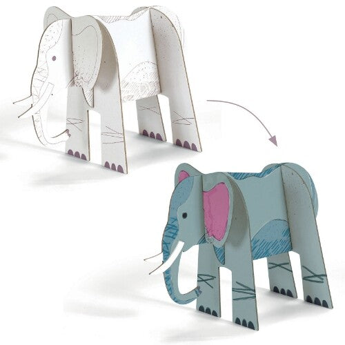 djeco 3D  kleurplaat speelfiguren - savanne | DJ08003 | 3