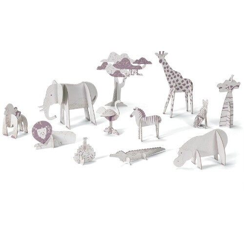 djeco 3D  kleurplaat speelfiguren - savanne | DJ08003 | 4