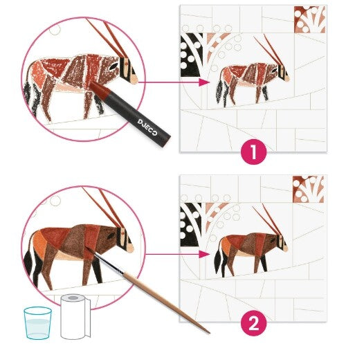 djeco aquarel abstracte dieren desert - paul klee | DJ09373 | 1